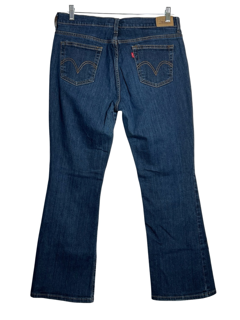 Levi’s  Bootcut Women’s Size 12 Short High Rise Wide Leg Stretch Dark Jeans - Picture 2 of 15